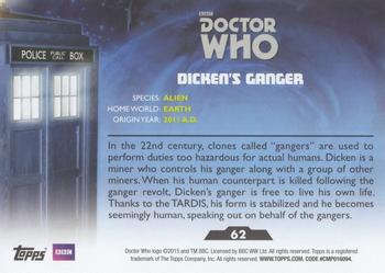 2015 Topps Doctor Who #62 Dickens' Ganger Back