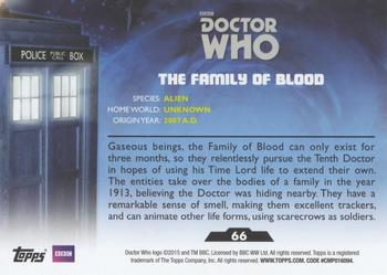 2015 Topps Doctor Who #66 The Family of Blood Back