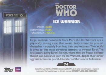 2015 Topps Doctor Who #74 Ice Warrior Back