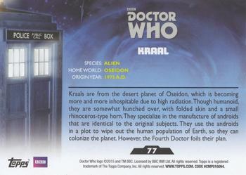 2015 Topps Doctor Who #77 Kraal Back