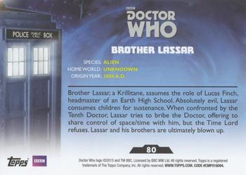 2015 Topps Doctor Who #80 Brother Lassar Back