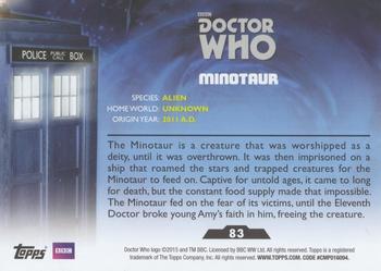 2015 Topps Doctor Who #83 Minotaur Back