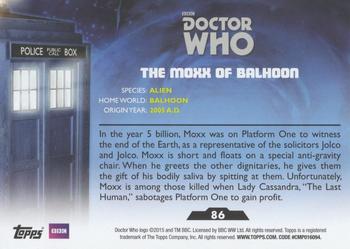 2015 Topps Doctor Who #86 The Moxx of Balhoon Back