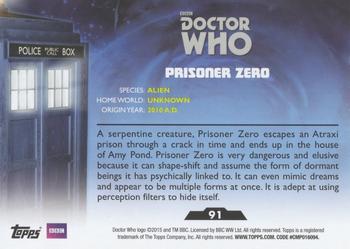 2015 Topps Doctor Who #91 Prisoner Zero Back