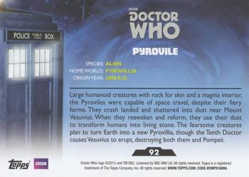 2015 Topps Doctor Who #92 Pyrovile Back