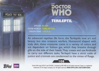 2015 Topps Doctor Who #108 Terileptil Back