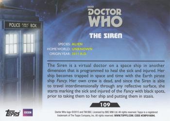 2015 Topps Doctor Who #109 The Siren Back