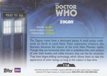 2015 Topps Doctor Who #116 Zygon Back