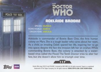 2015 Topps Doctor Who #117 Adelaide Brooke Back