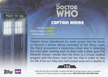 2015 Topps Doctor Who #123 Captain Avery Back