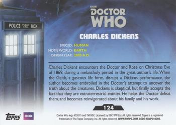 2015 Topps Doctor Who #124 Charles Dickens Back