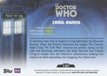 2015 Topps Doctor Who #127 Craig Owens Back