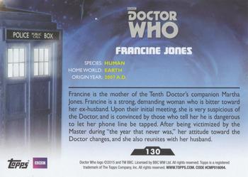 2015 Topps Doctor Who #130 Francine Jones Back