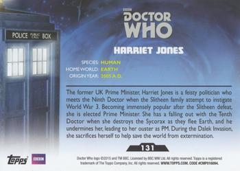 2015 Topps Doctor Who #131 Harriet Jones Back