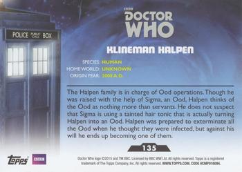 2015 Topps Doctor Who #135 Klineman Halpen Back