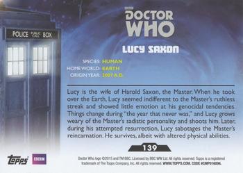 2015 Topps Doctor Who #139 Lucy Saxon Back