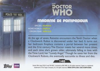 2015 Topps Doctor Who #140 Madame De Pompadour Back