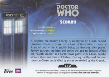 2015 Topps Doctor Who #152 Scorby Back