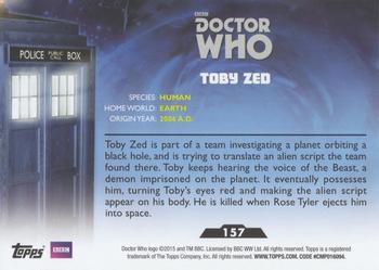 2015 Topps Doctor Who #157 Toby Zed Back