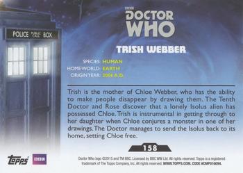 2015 Topps Doctor Who #158 Trish Webber Back