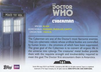 2015 Topps Doctor Who #161 Cyberman Back