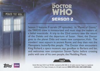 2015 Topps Doctor Who #167 Season 2 Back