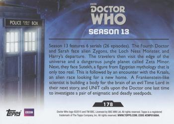 2015 Topps Doctor Who #178 Season 13 Back