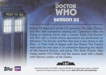 2015 Topps Doctor Who #187 Season 22 Back