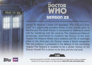 2015 Topps Doctor Who #188 Season 23 Back