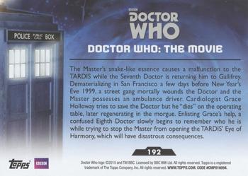 2015 Topps Doctor Who #192 Doctor Who: The Movie Back