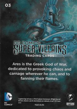 2015 Cryptozoic DC Comics Super-Villains #3 Ares Back
