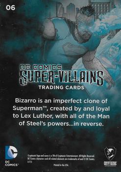 2015 Cryptozoic DC Comics Super-Villains #6 Bizarro Back