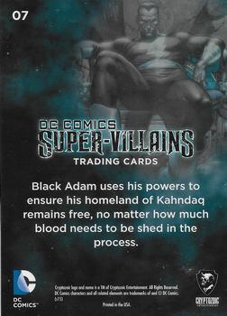 2015 Cryptozoic DC Comics Super-Villains #7 Black Adam Back