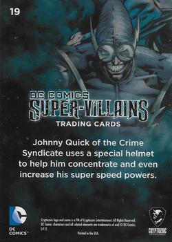 2015 Cryptozoic DC Comics Super-Villains #19 Johnny Quick Back