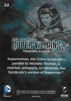 2015 Cryptozoic DC Comics Super-Villains #22 Superwoman Back