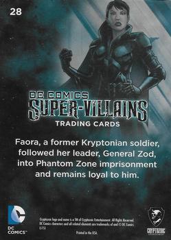 2015 Cryptozoic DC Comics Super-Villains #28 Faora Back