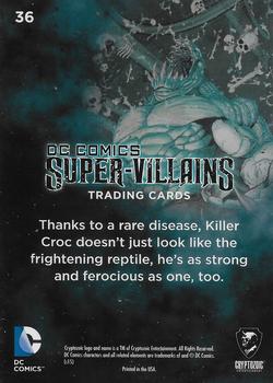 2015 Cryptozoic DC Comics Super-Villains #36 Killer Croc Back