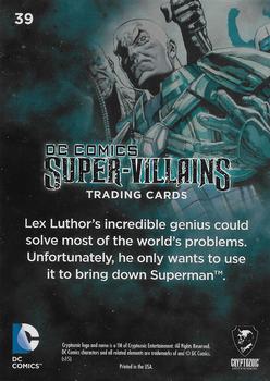 2015 Cryptozoic DC Comics Super-Villains #39 Lex Luthor Back