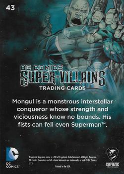 2015 Cryptozoic DC Comics Super-Villains #43 Mongul Back