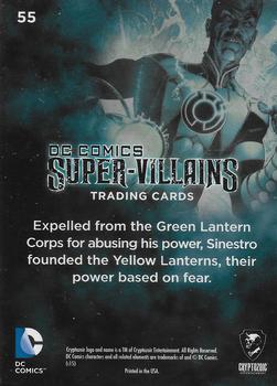 2015 Cryptozoic DC Comics Super-Villains #55 Sinestro Back