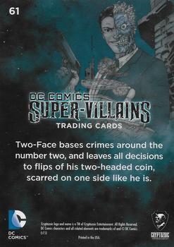 2015 Cryptozoic DC Comics Super-Villains #61 Two-Face Back