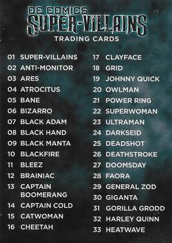 2015 Cryptozoic DC Comics Super-Villains #63 Checklist Front
