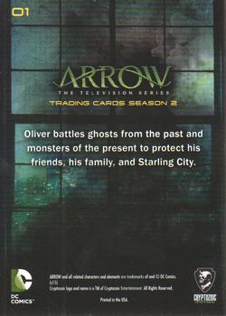 2015 Cryptozoic Arrow: Season 2 #1 Title Card Back
