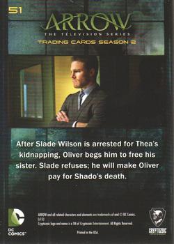 2015 Cryptozoic Arrow: Season 2 #51 Why Are You Doing This? Back