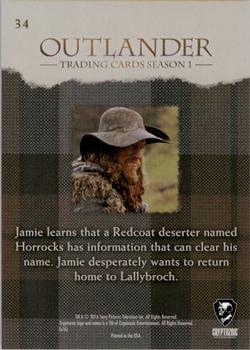 2016 Cryptozoic Outlander Season 1 #34 A Chance to Clear His Name Back