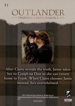 2016 Cryptozoic Outlander Season 1 #51 Claire Tells All Back
