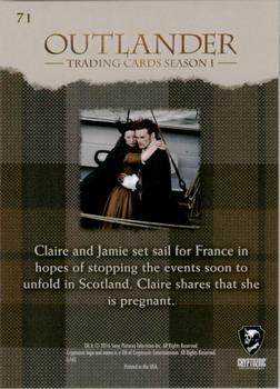2016 Cryptozoic Outlander Season 1 #71 Can the Future Be Changed? Back