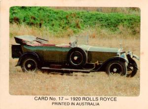 1978 Sanitarium Weet-Bix The World of Vintage & Veteran Cars #17 1920 Roll Royce Front