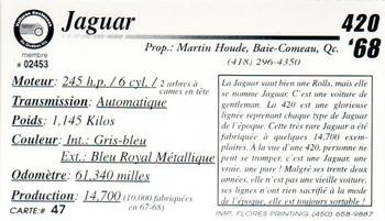 2000 VAQ Voitures Anciennes du Québec #47 Jaguar 420 1968 Back