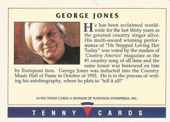 1992 Tenny Super Country Music #NNO George Jones Back